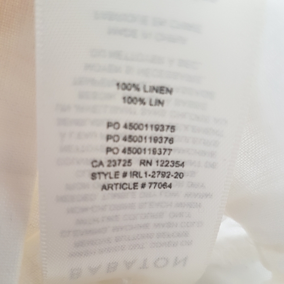 Aritzia Babaton Tahoma Blouse 100% Linen Cream Sz S - Picture 14 of 15